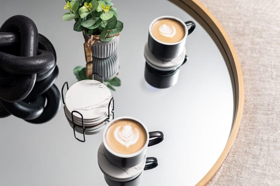 No need to even go upstairs to make your coffee when you wake up! There's a wet bar with a dual keurig/ drip pot set-up for whichever way you prefer to start your day.