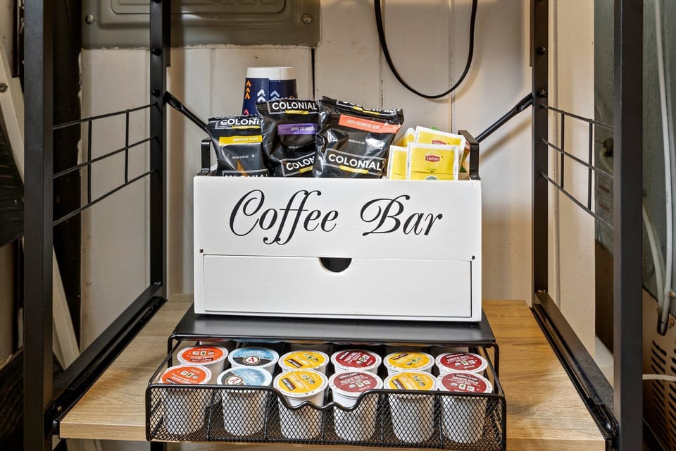 A delightful coffee bar – everything you need for your stay.