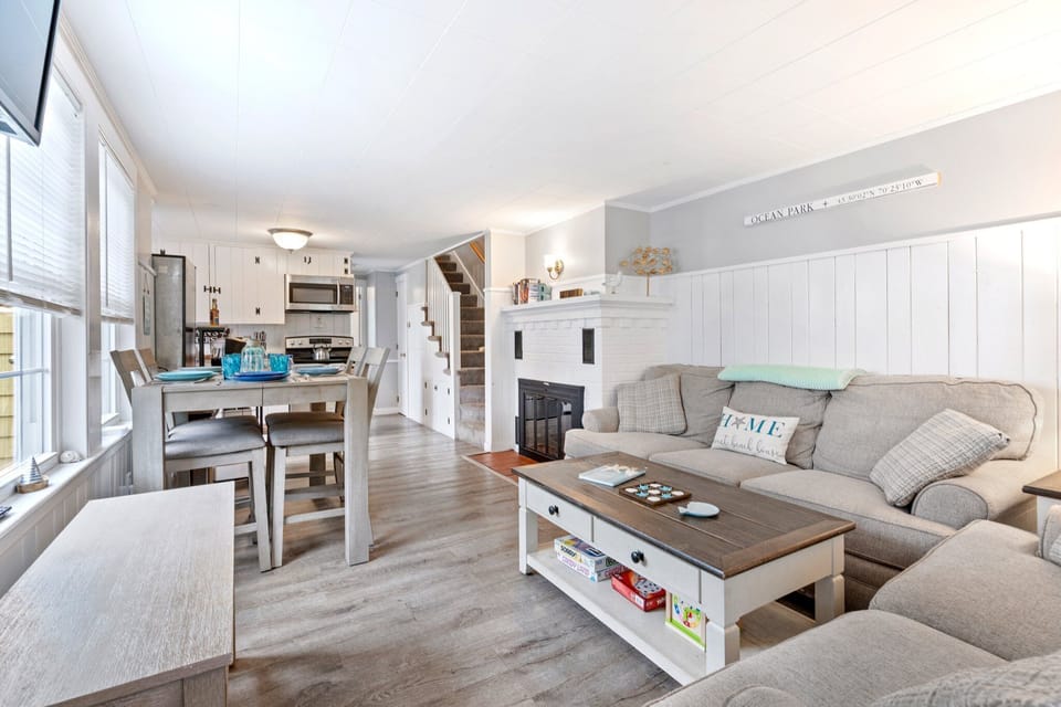 Convenient dining area for six, blending seamlessly with the living space