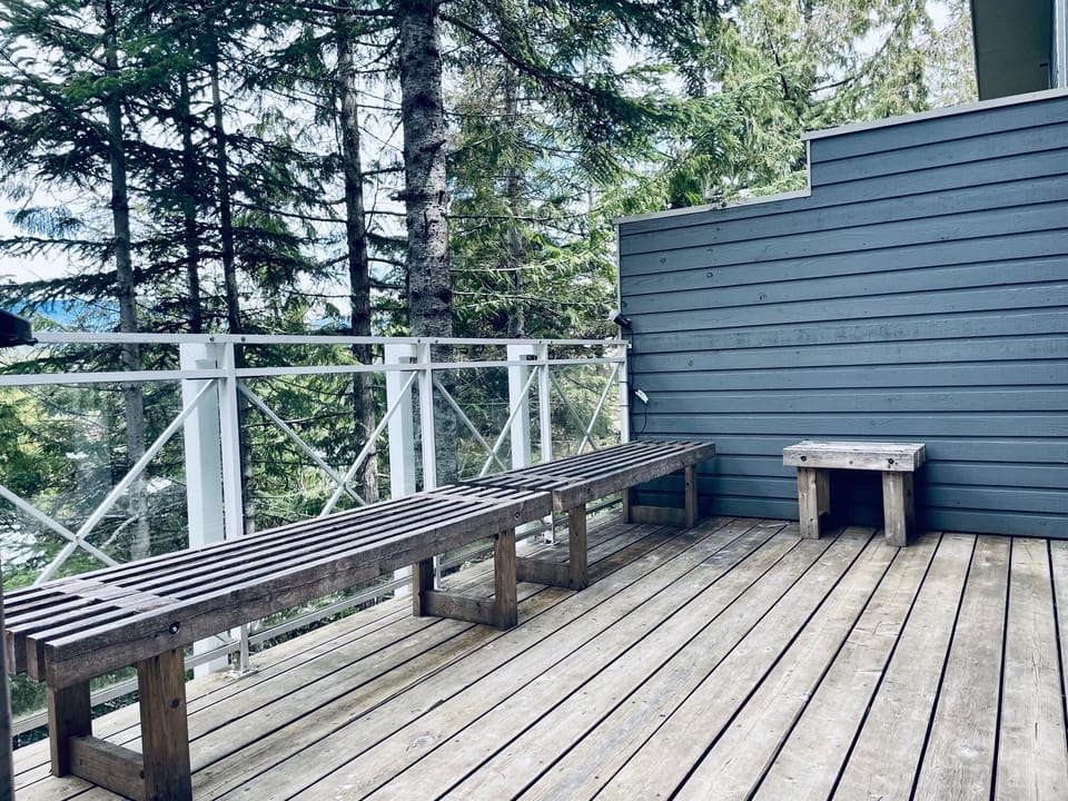 Very large private outdoor space with BBQ