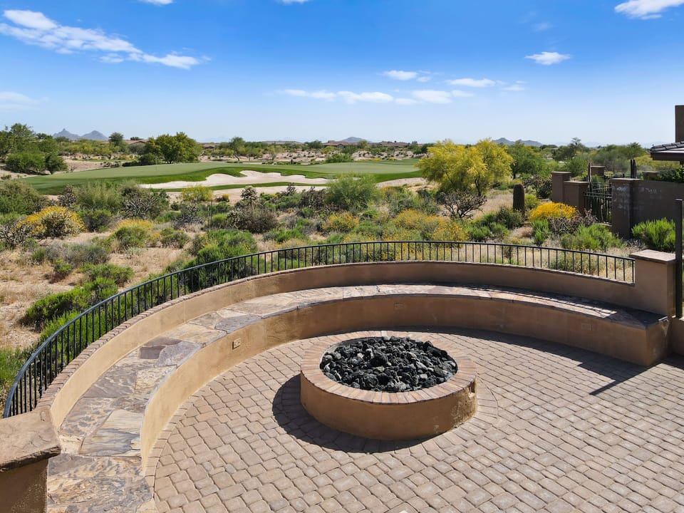 Spectacular golf course views of world class Jack Nicklaus course off of patio.