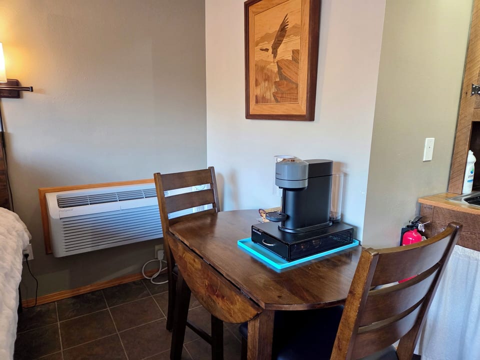 Table for 2..Nespresso coffeemaker with pods