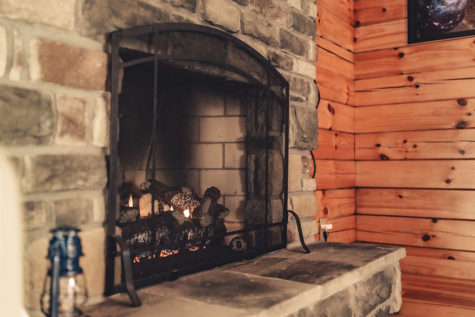 Relax by the fireplace