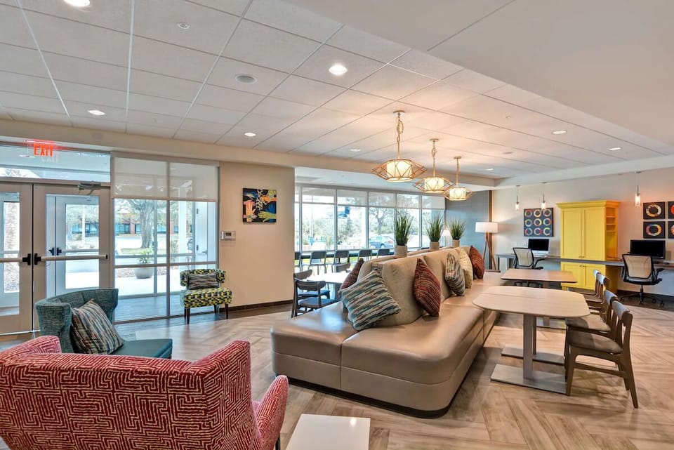 Gather comfortably by sunlit windows for coffee and conversation.