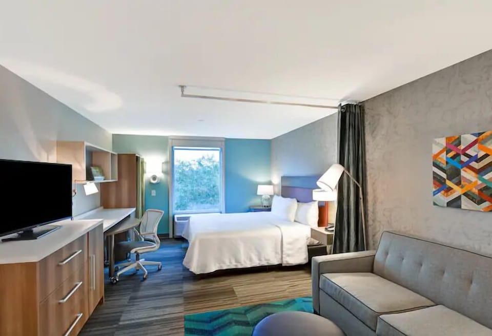 Kick back on the sofa and enjoy a spacious, airy room.