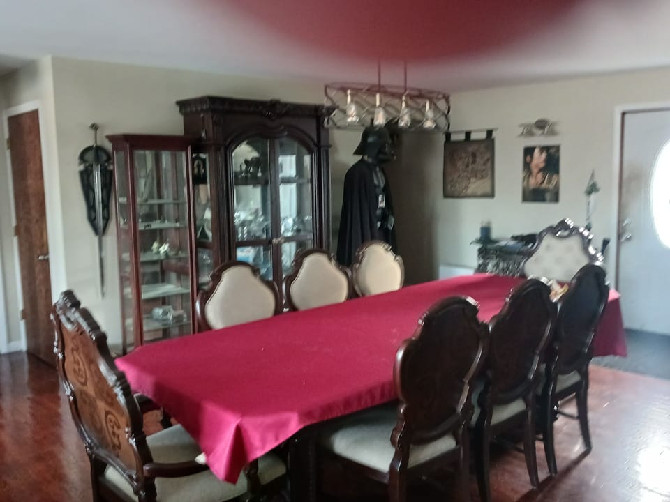 Dining room seats 8