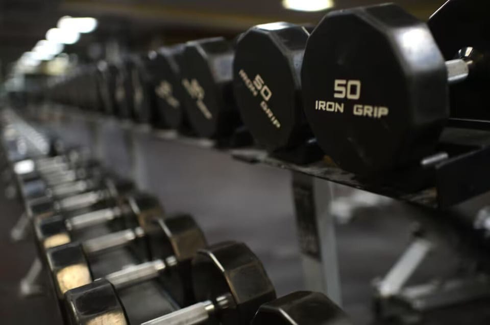 Energize your morning with strength training in the gym.