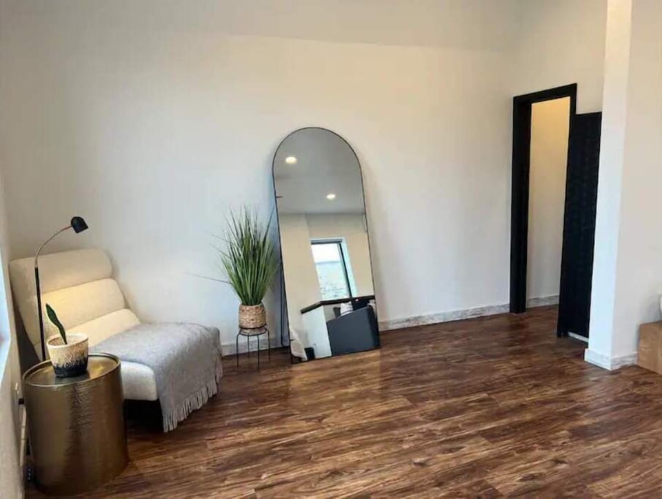 Reading area and closet.