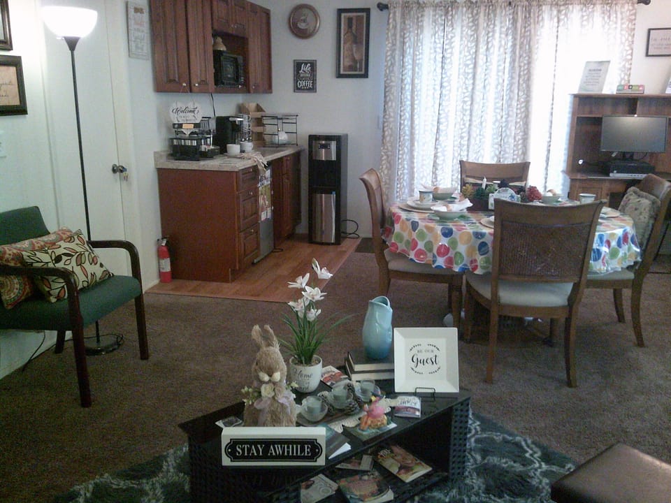 Living space with coffee/drink station