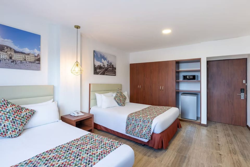 Settle in with handy in-room fridge and microwave storage.