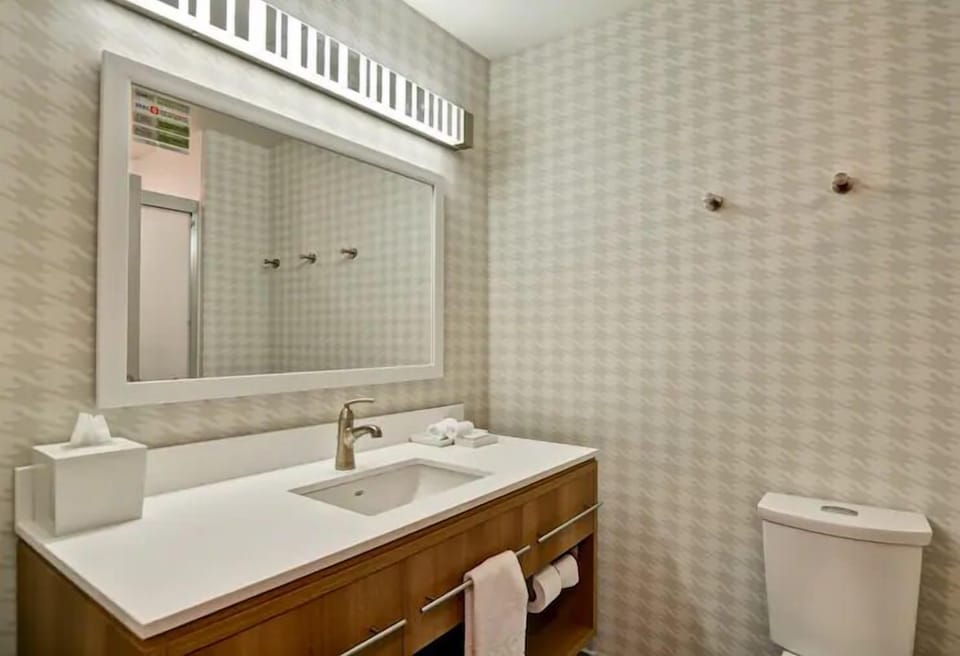 Start the day with space to spread out at the vanity.