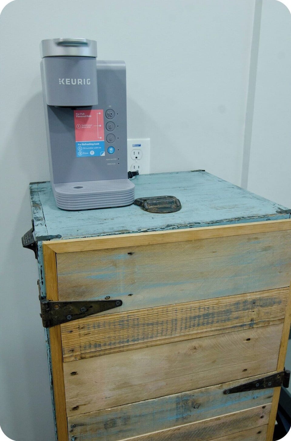 Keurig coffee station.