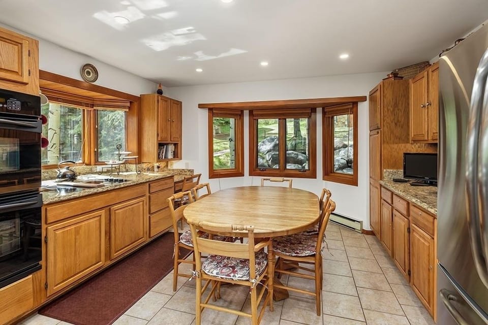 Indoors, Kitchen, Hardwood, Stained Wood, Furniture