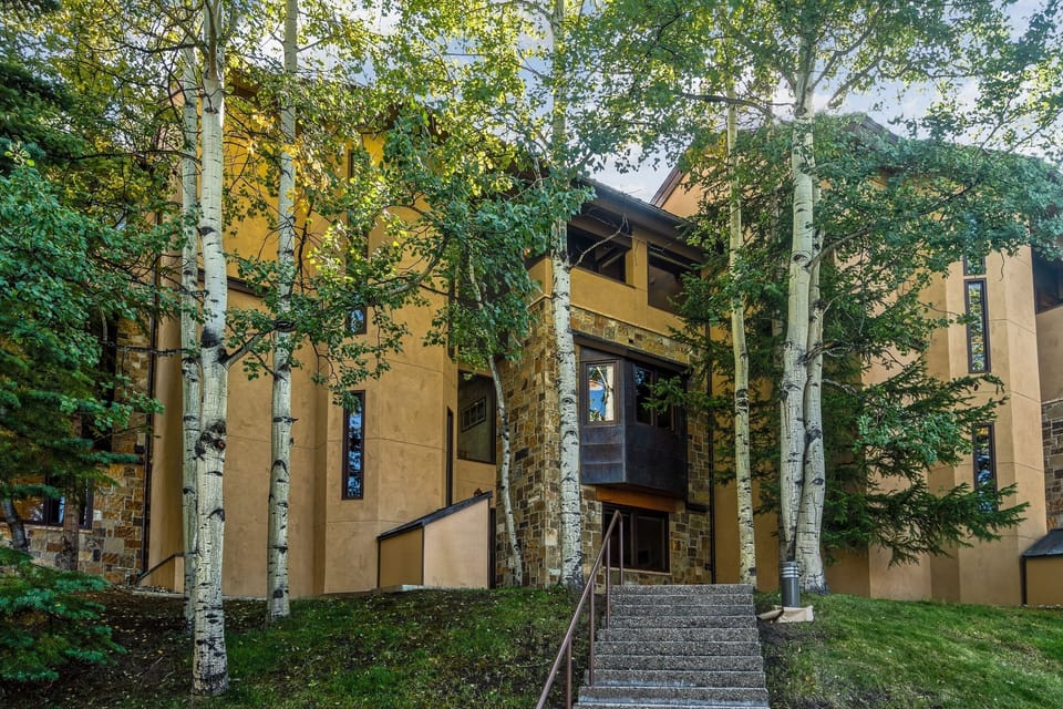 Tree, Handrail, Tree Trunk, House, Staircase