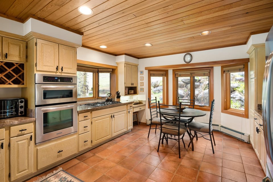 Indoors, Floor, Flooring, Kitchen, Hardwood