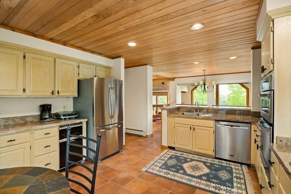 Indoors, Floor, Flooring, Kitchen, Hardwood