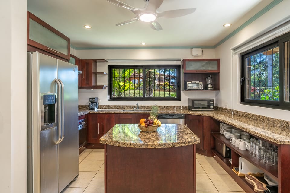 Kitchen with bar counter.