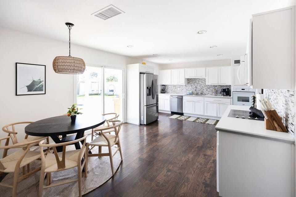 Open Concept - Dining and Kitchen