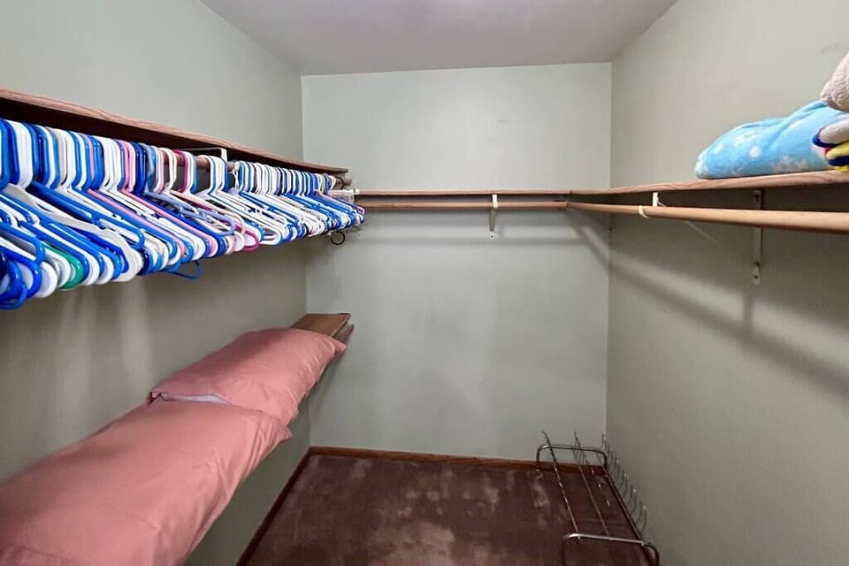 Master bedroom walk in closet.