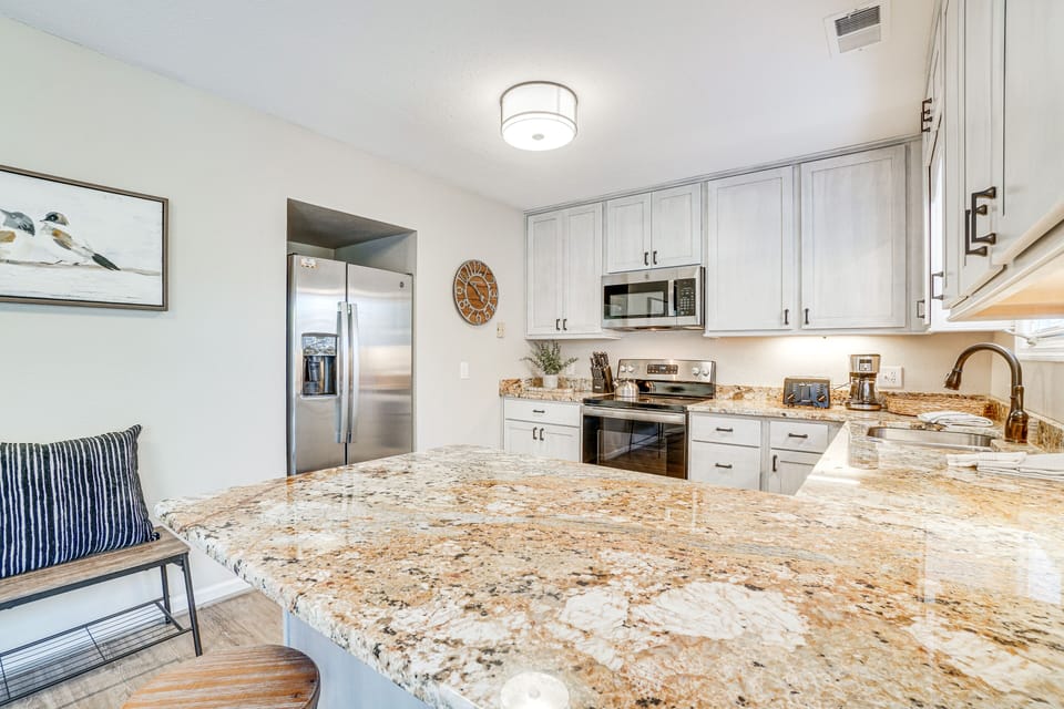 Kitchen | Bar Seating | Drip Coffee Maker