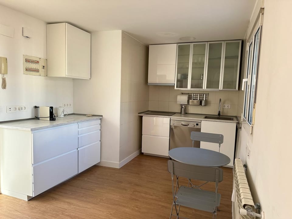 View of the kitchen-dining room