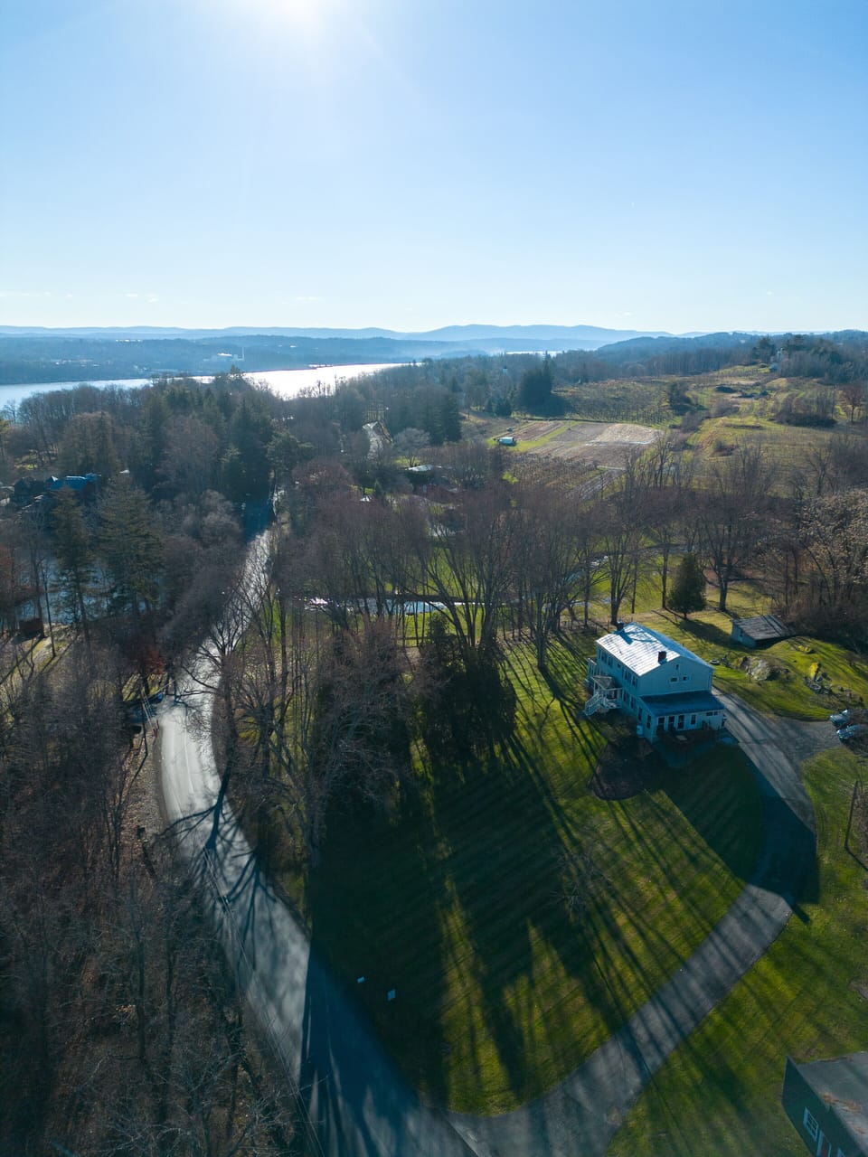 This aerial view shows how close we are to Buttermilk Falls and the Hudson River