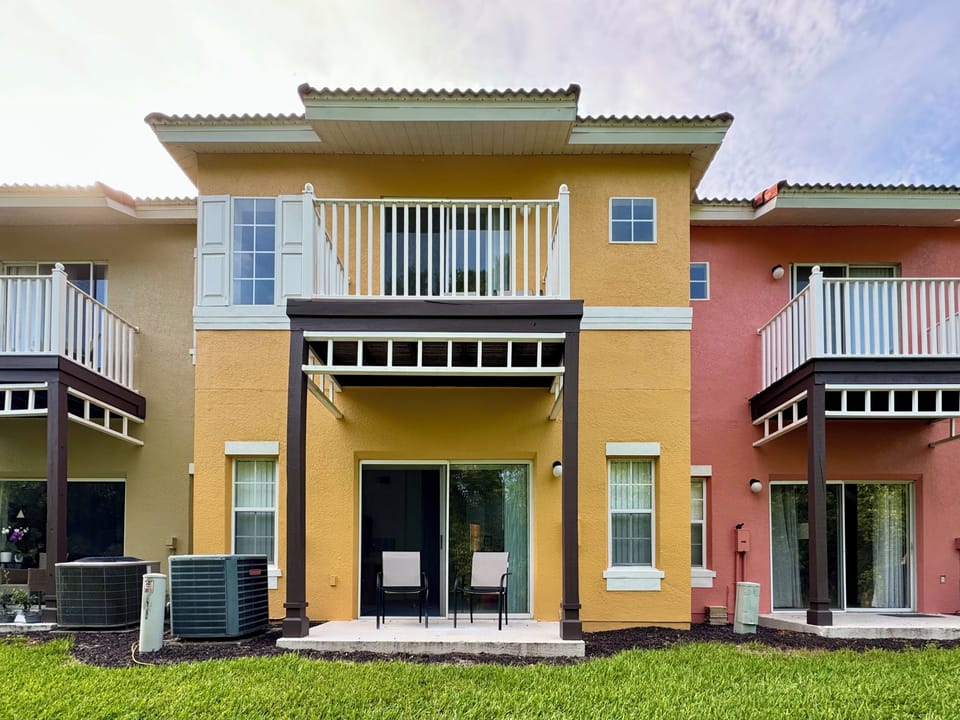 Balcony and patio the back