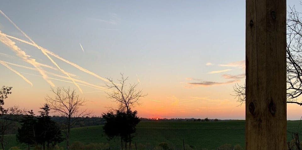 Sunset view from the front porch