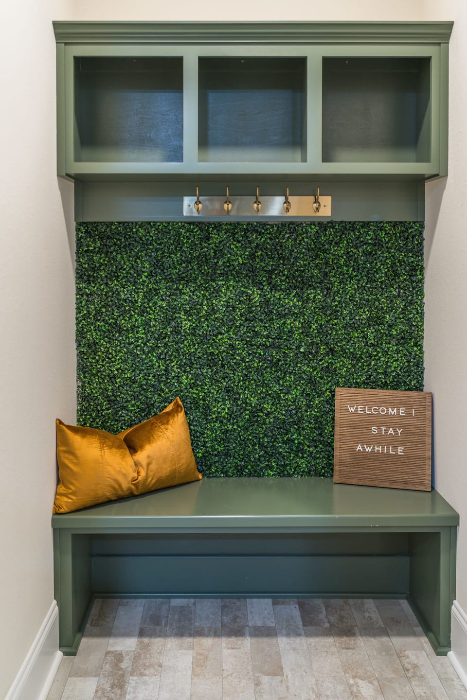 Selfie area with seating area