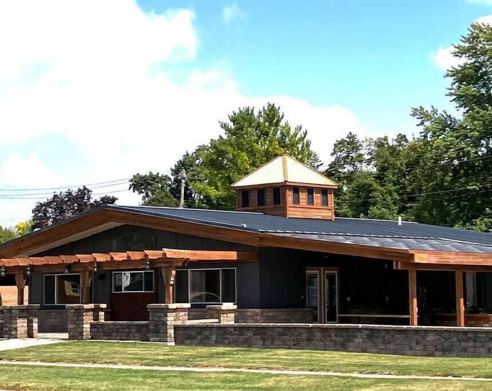 Double doors open to a large patio on the south side.