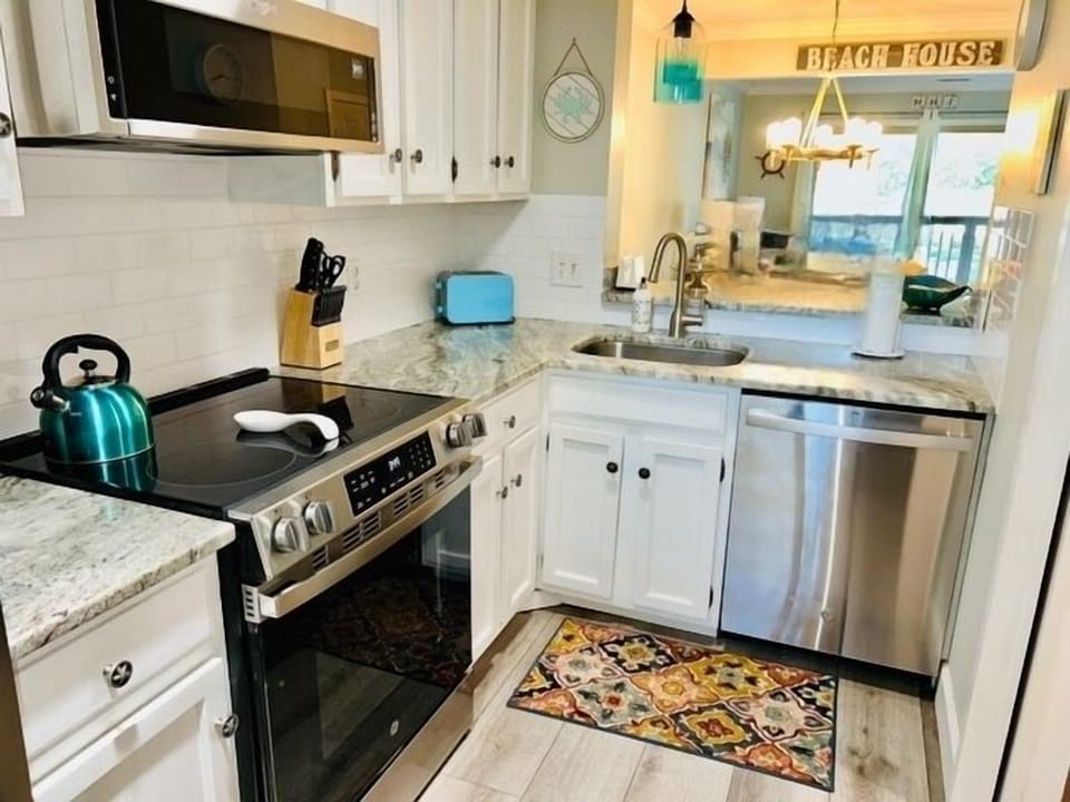 Kitchen with new SS appliances
