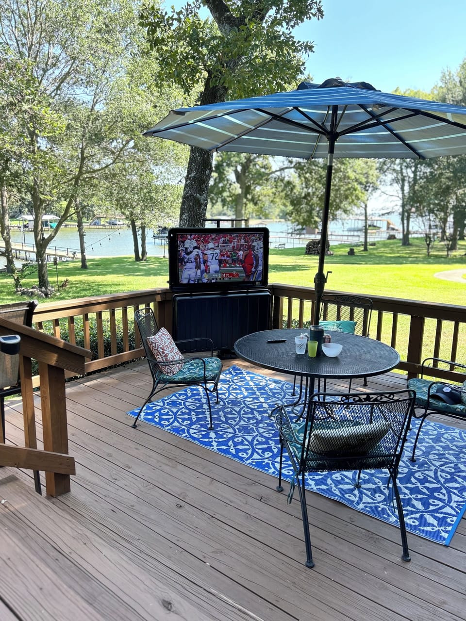 Football Watching Party! Grill directly behind photographer.  