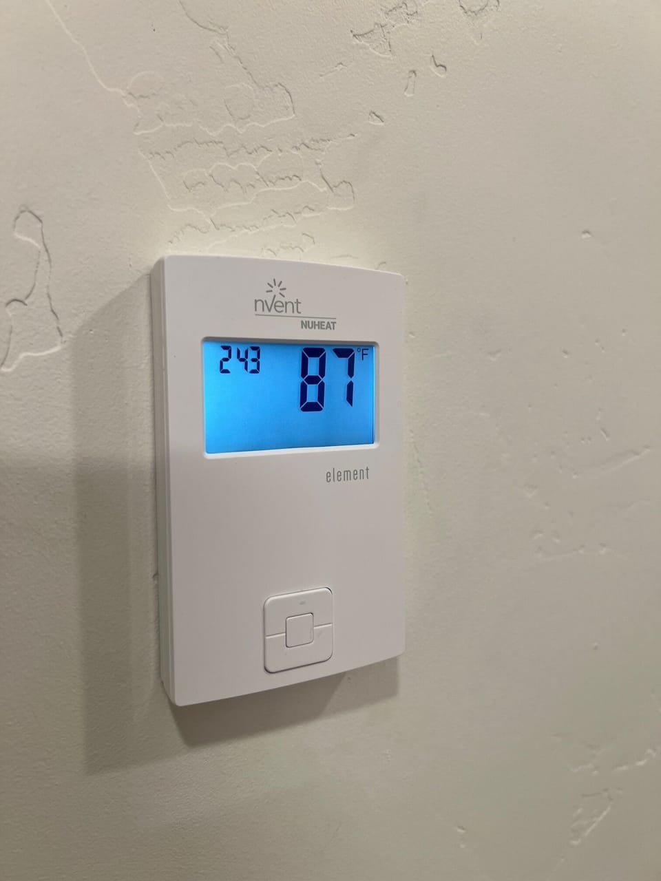 Heated floors in both bathrooms
