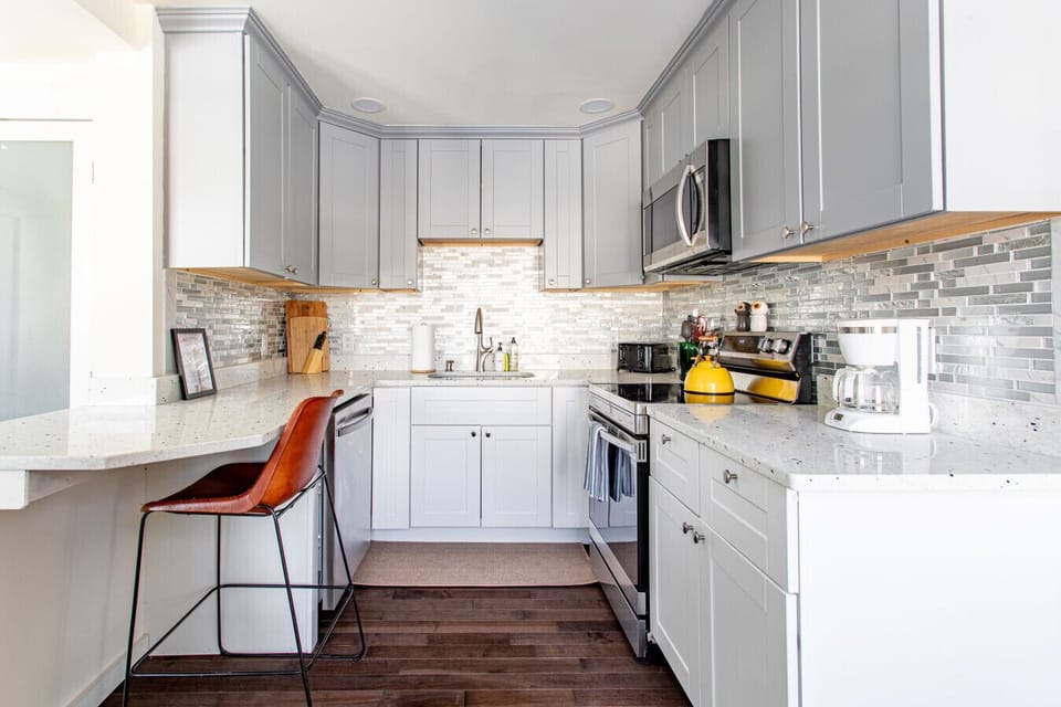 Modern kitchen with new appliances