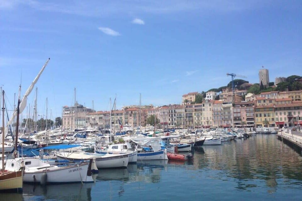 Cannes and old harbor sea view 