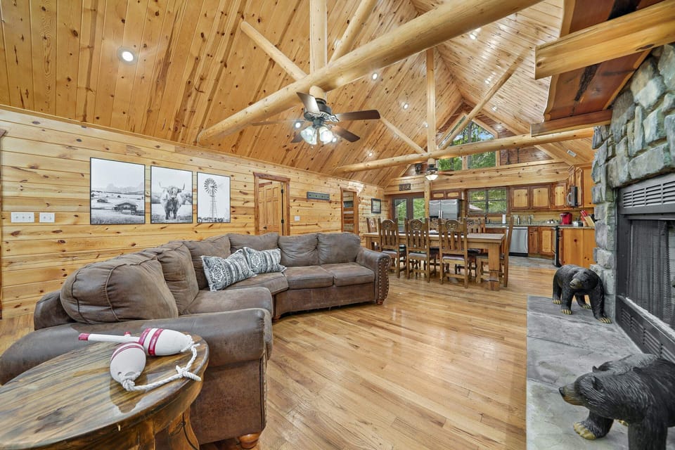 An open-concept floor plan makes it easy for everyone to stay connected.