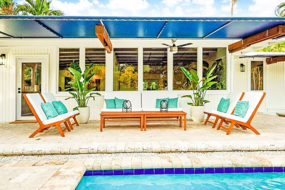 Lush outdoor oasis surrounded with natural beauty.