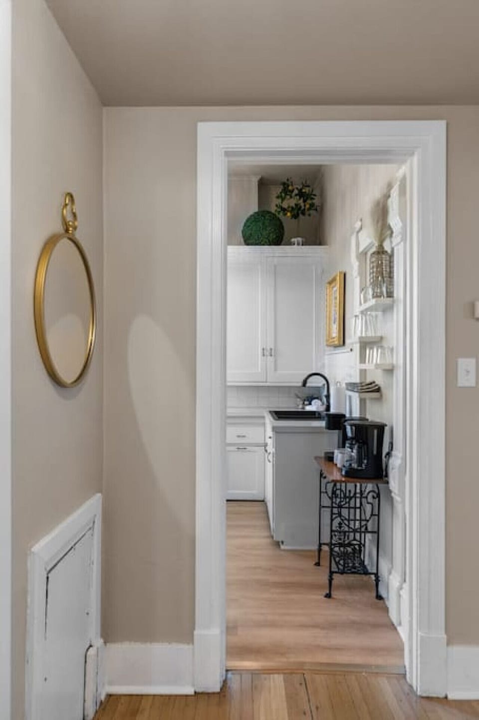 View into the kitchen.