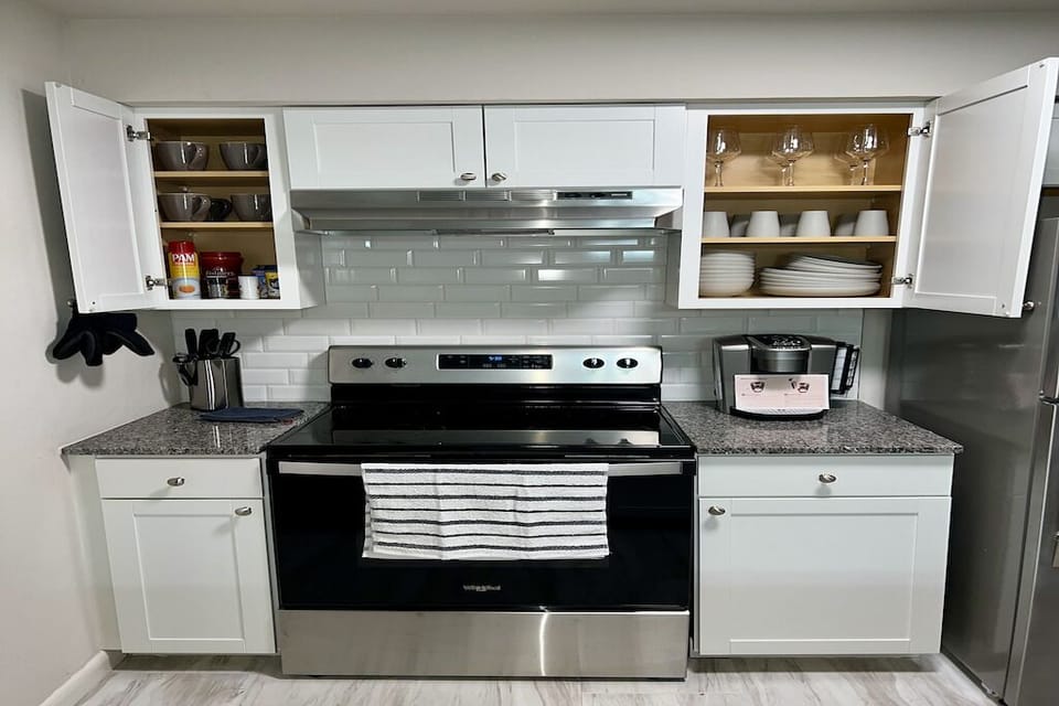 The kitchen is fully equipped with everything you need.