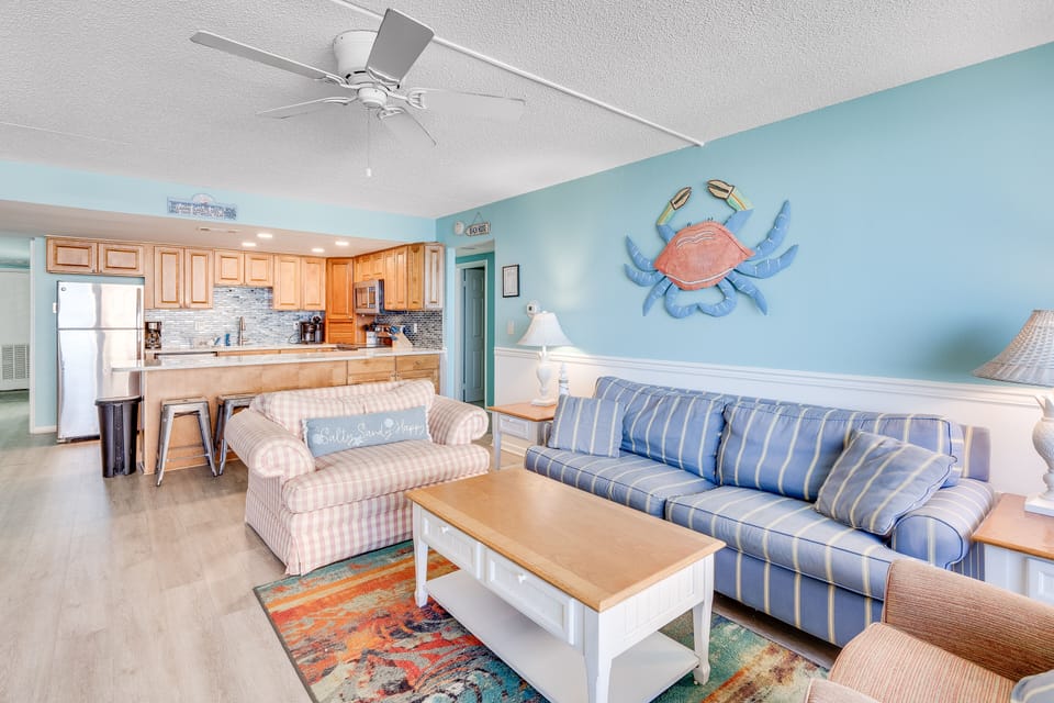 Bright and Beachy theme throughout this happy home.