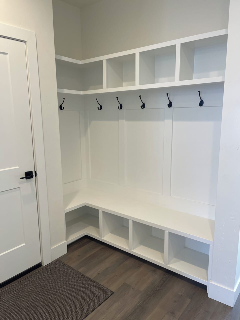 Bench and Hangers at Entry