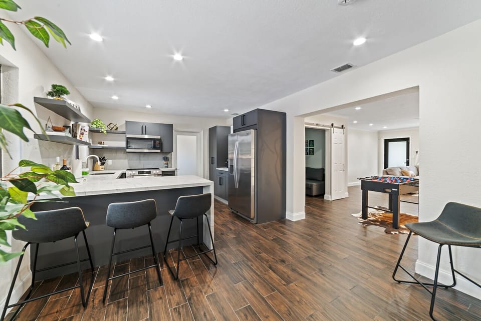 Unleash culinary creativity in this trendy, amazing kitchen.