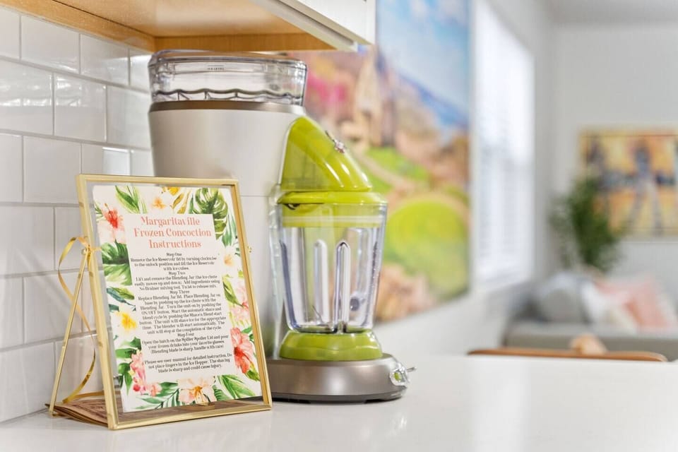 A Margarita maker with instructions and recipes just for you to enjoy