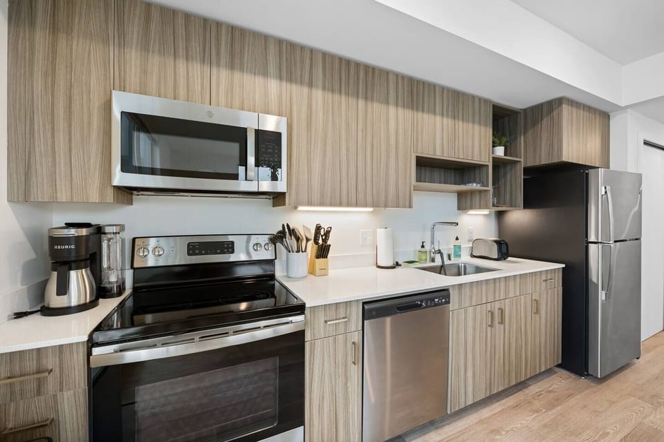 Kitchen for a chef.
