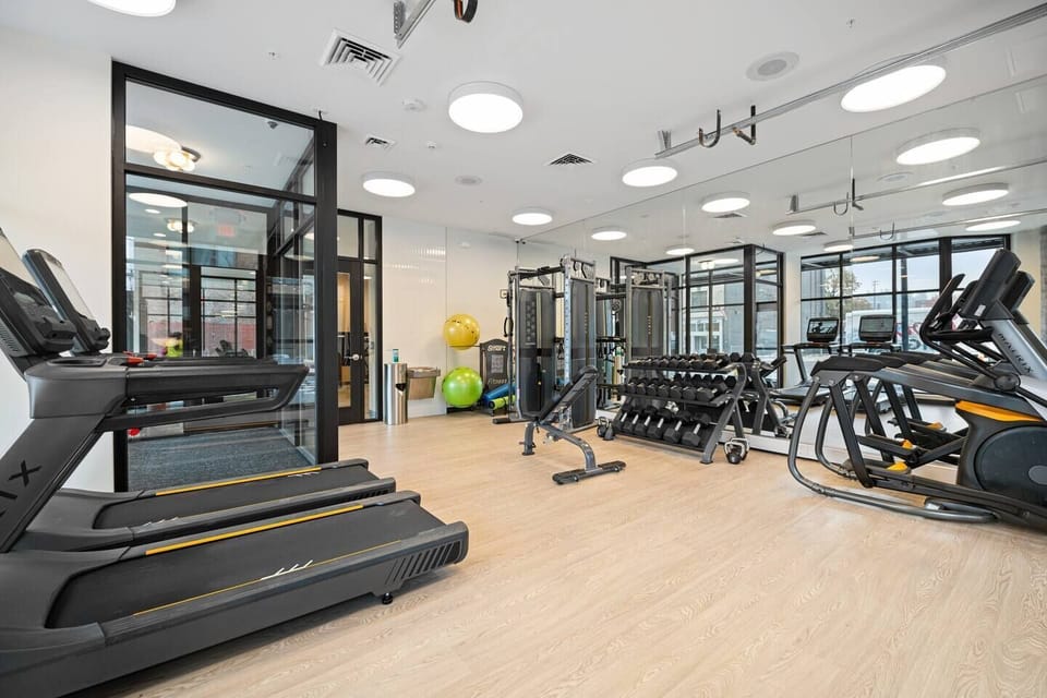 Stay fit and energized with our fully equipped gym area provided