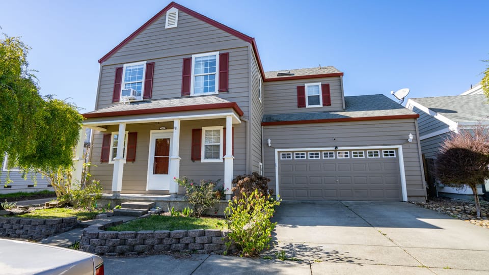 Garage and front of house
