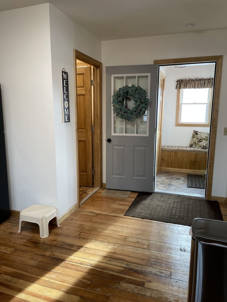 Kitchen entry door and mud room