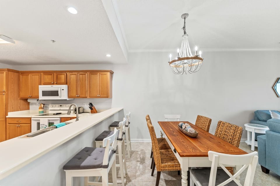 Kitchen and dining area