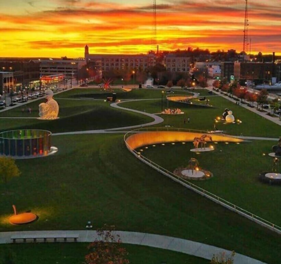 Right across from Papajohn Sculpture Park