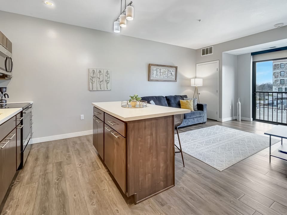 Great views from the kitchen and living area 